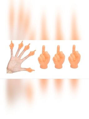 Mini Middle Finger Toy Silicone Hand Puppet Figure 2.5" New 1/$5 or 2/$8